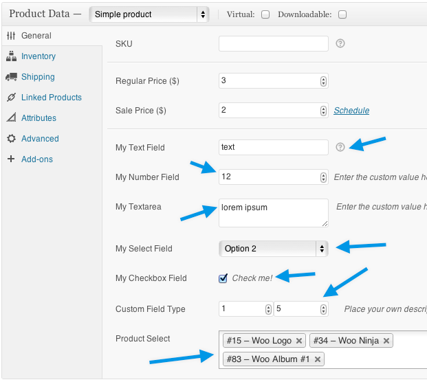 product data