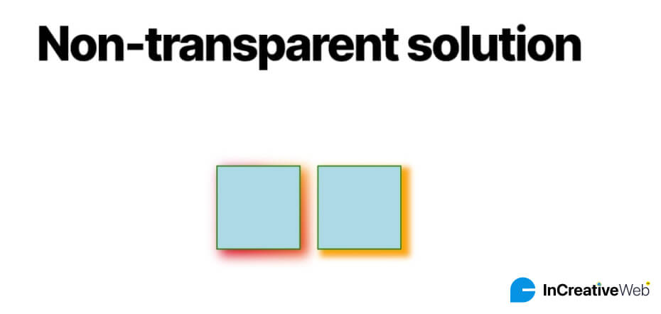 Non-transparent solution