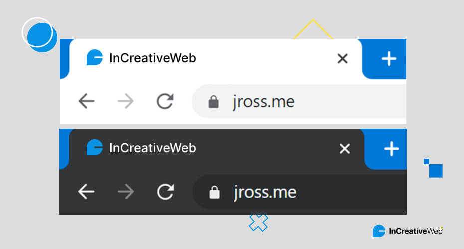 Dark mode favicon - InCreativeWeb